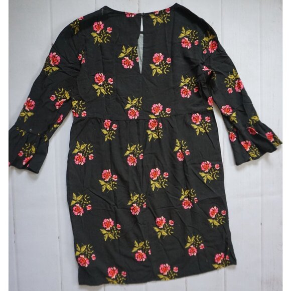 Old Navy Black Floral Ruffle-Sleeve Shift Dress– Size S - Picture 7 of 7